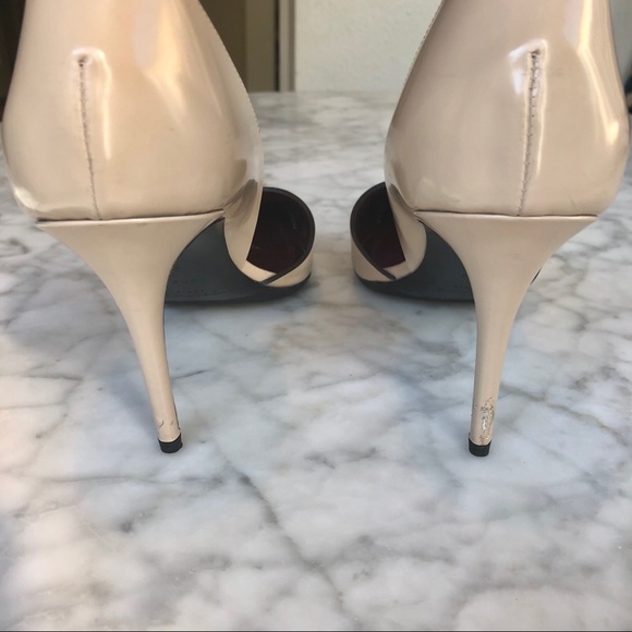 Celine nude leather pointed toe pumps - Picture 4 of 8